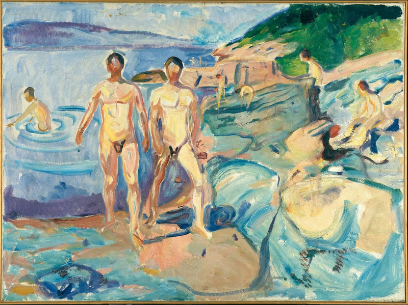 Män som badar - Edvard Munch