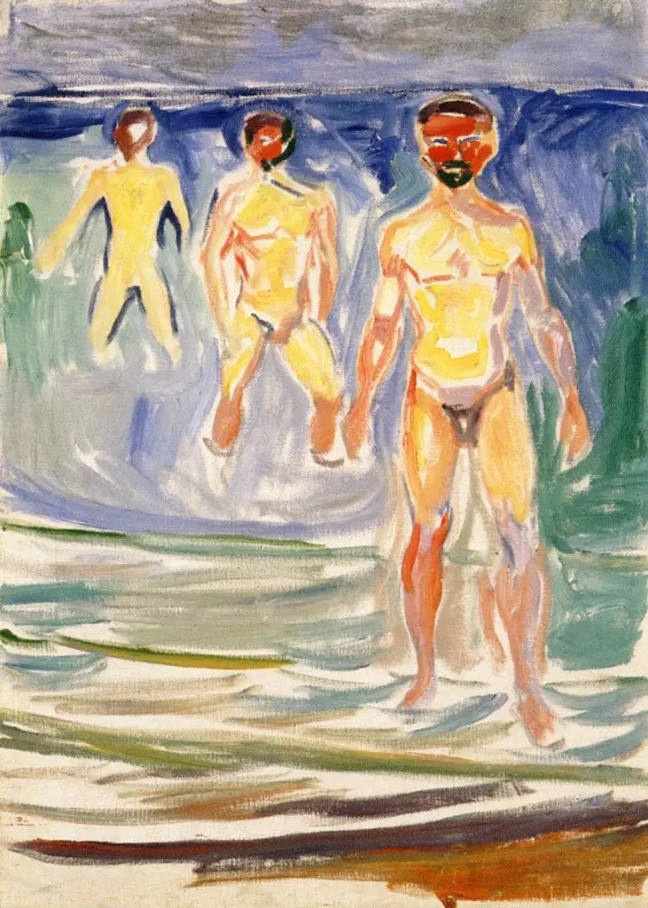 Män som badar - Edvard Munch