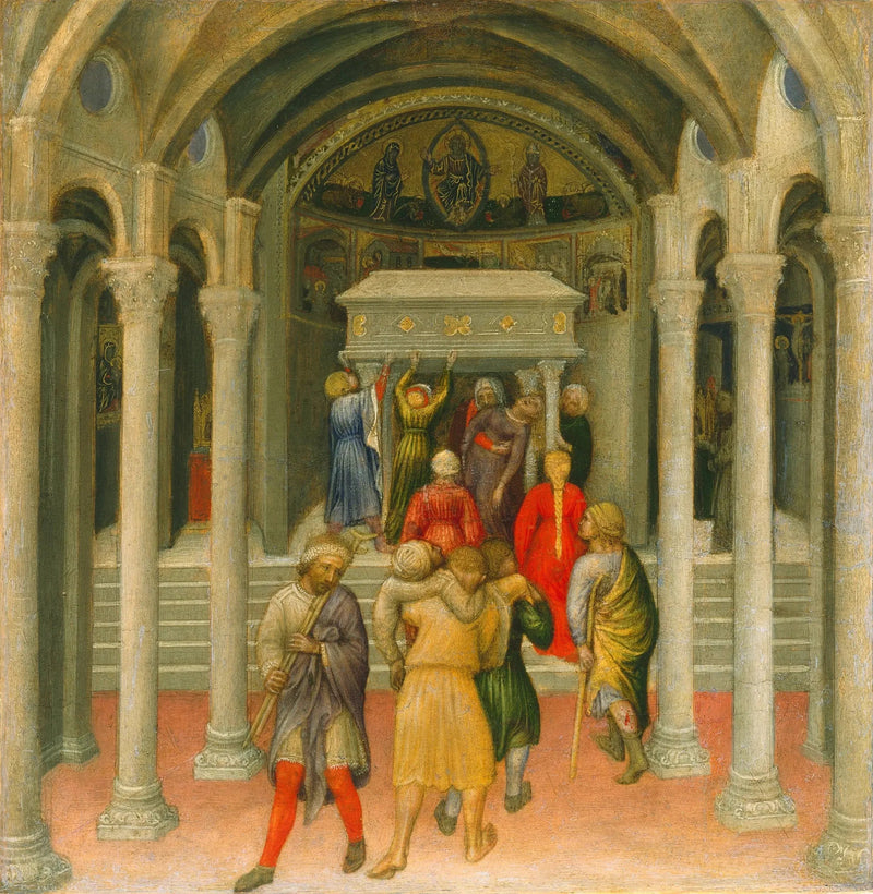 De invalidiser och sjuka helade vid Saint Nicolas grav - Gentile da Fabriano