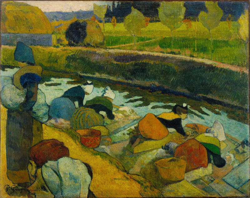 Tvättmaskiner i Arles I (Kungens Roubine) - Paul Gauguin