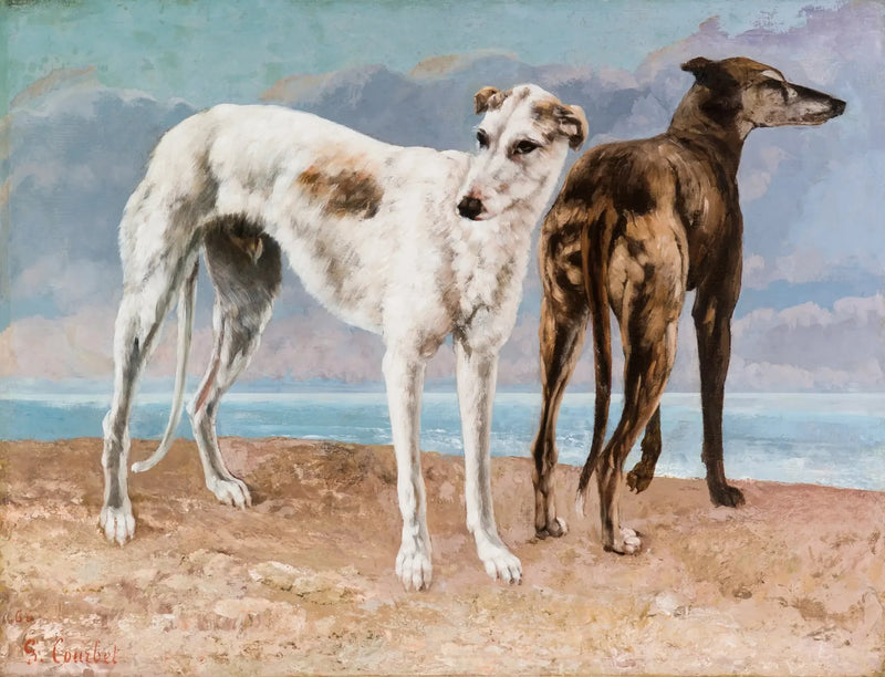 Grevinnan av Choiseuls Greyhounds - Gustave Courbet