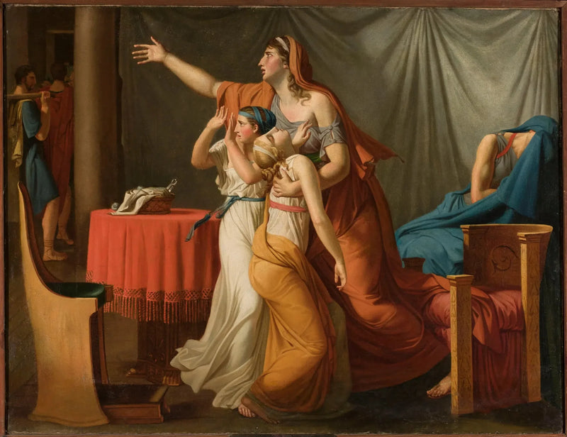 Licenserna för Brutus de döda kropparna av sina söner - Jacques-Louis David