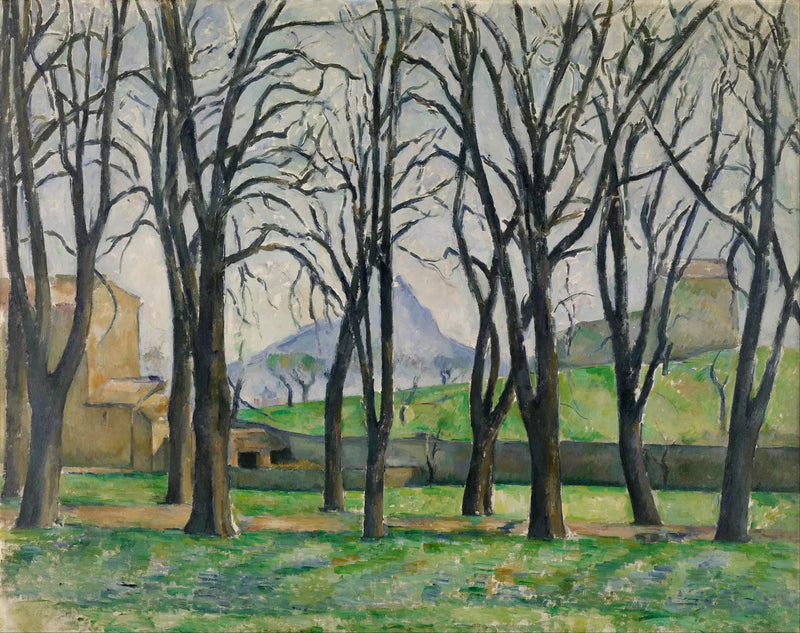 Kastanjeträden vid Jas de Bouffan på vintern - Paul Cézanne