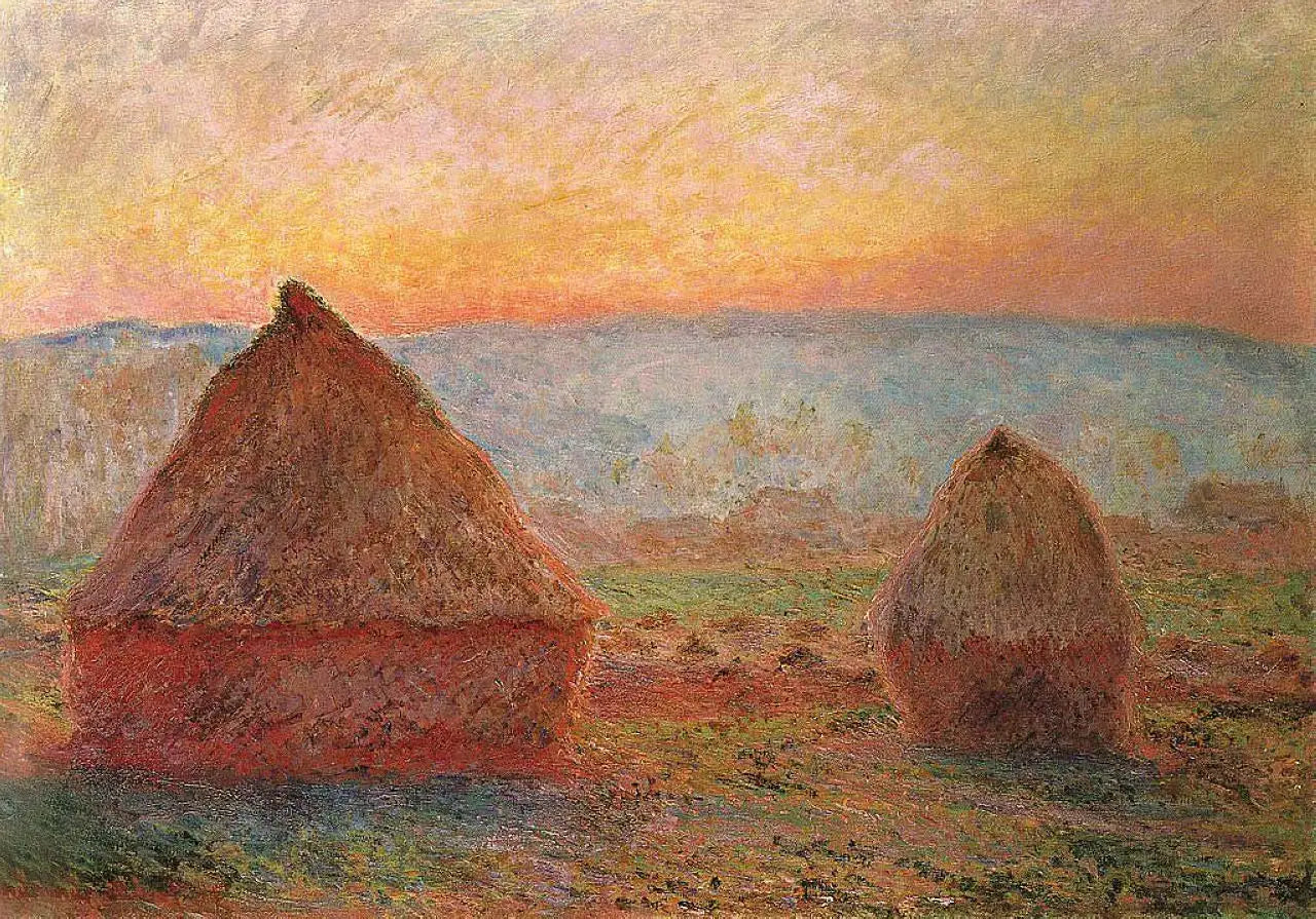 Les Meules à Giverny, soleil couchant - Claude Monet image 1 reproduction réalisée par Alpha Reproduction
