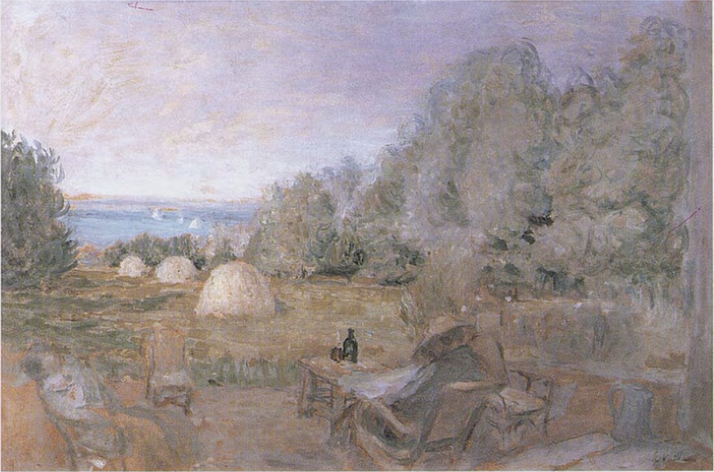 Les meules au jardin des Étincelles à Criqueboeuf - Édouard Vuillard