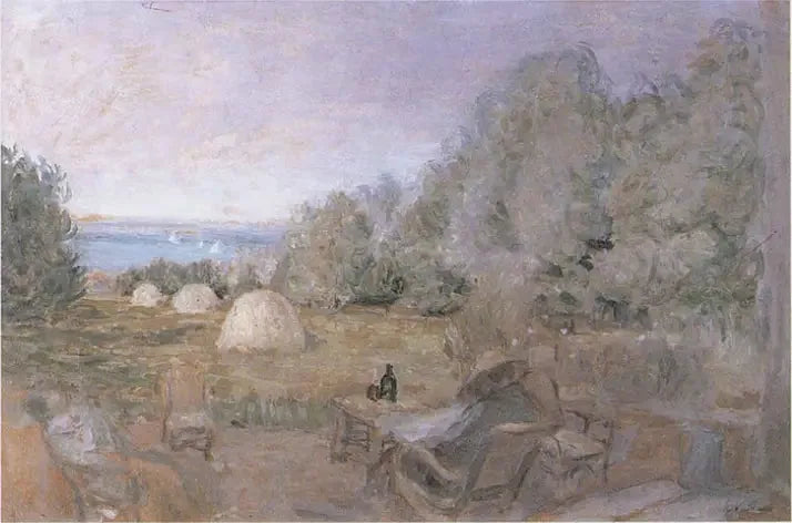 Kullarna i Eldstads trädgård i Criqueboeuf - Édouard Vuillard