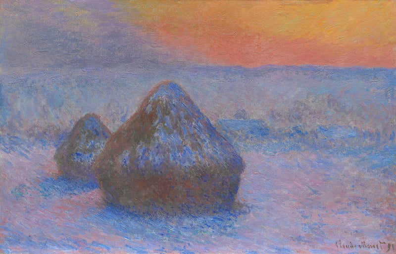 Vetekvarnar (mus, snöeffekt) - Claude Monet