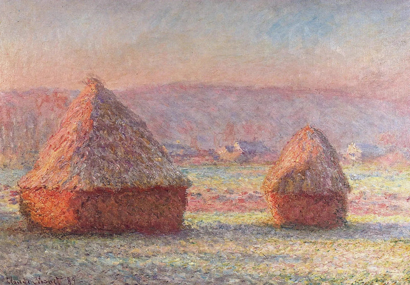 Les Meules, effekt av vit frost - Claude Monet