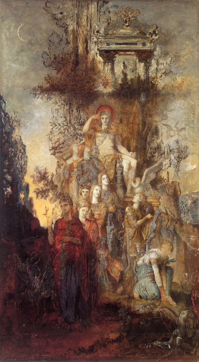 Muserna lämnar Apollon, deras far, för att lysa upp världen - Gustave Moreau