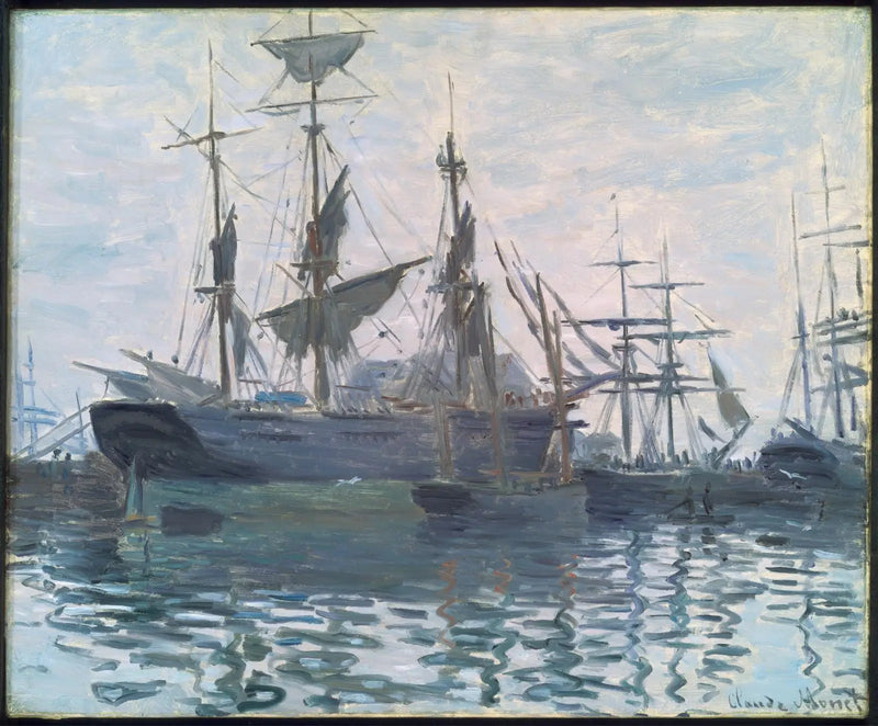 Fartygen i en hamn - Claude Monet