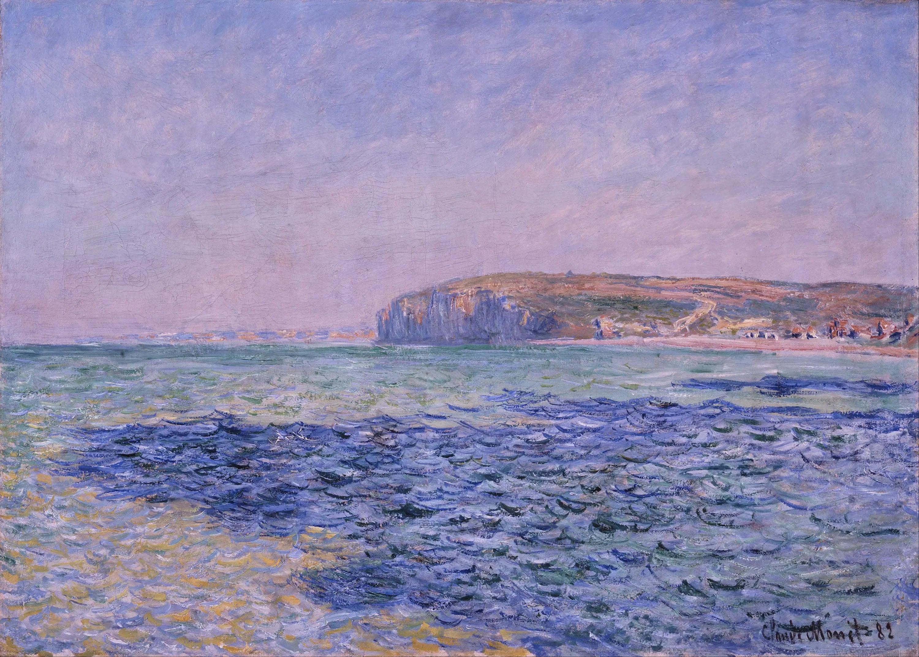 Reproduction du tableau « Les ombres sur la mer, les falaises de Pourville - Claude Monet » par Alpha Reproduction en peinture à l’huile