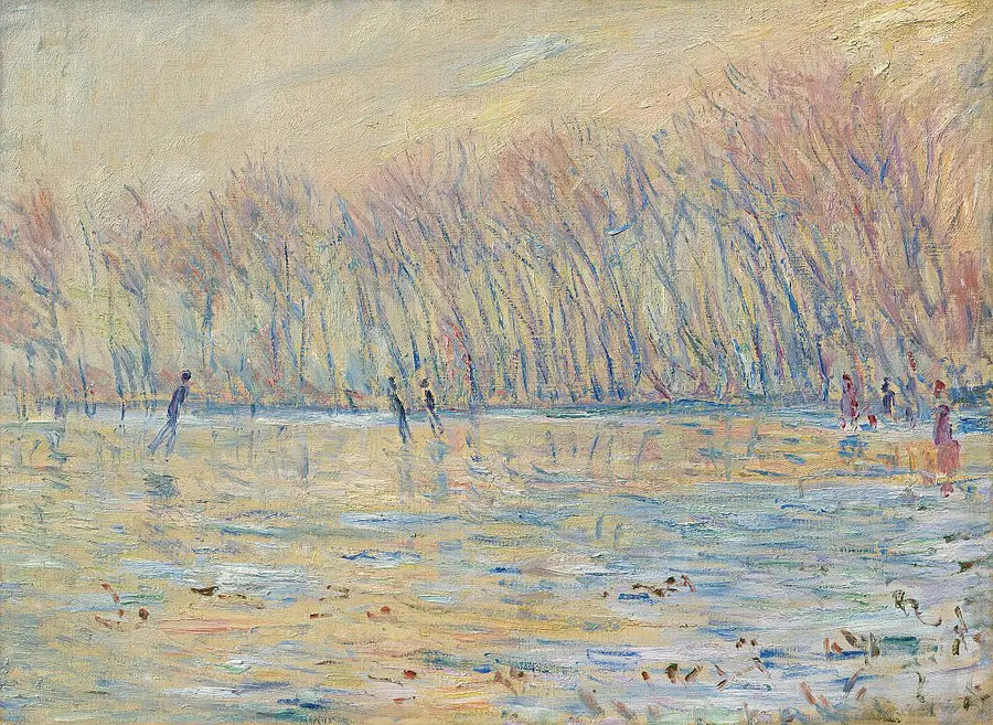 Skridskoåkarna i Giverny - Claude Monet