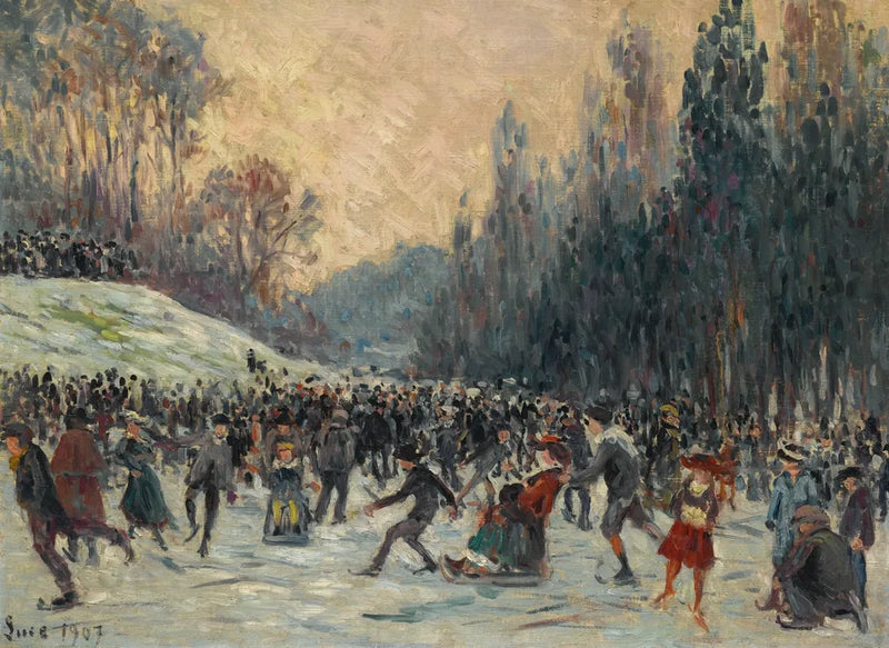 Skidåkare - Maximilien Luce