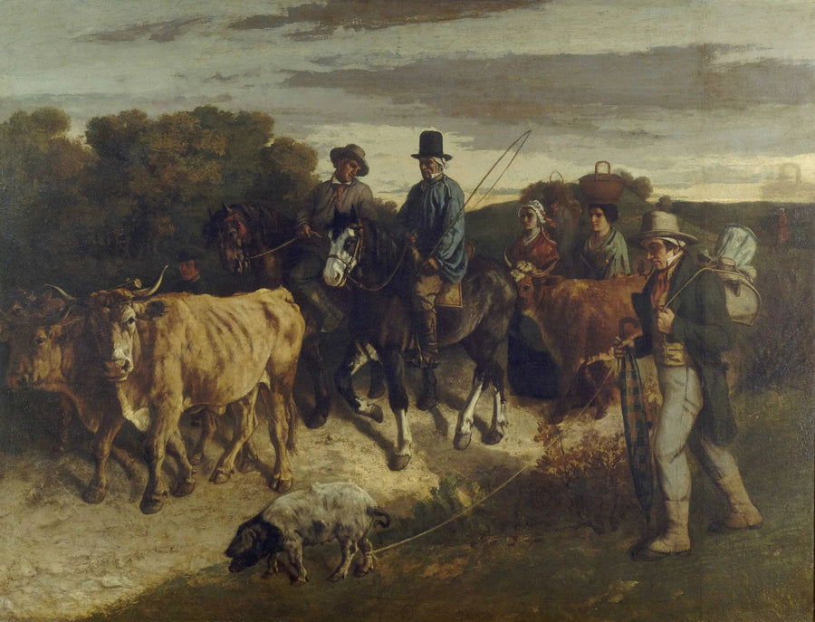 Bönderna från Flagey som återvänder från marknaden - Gustave Courbet