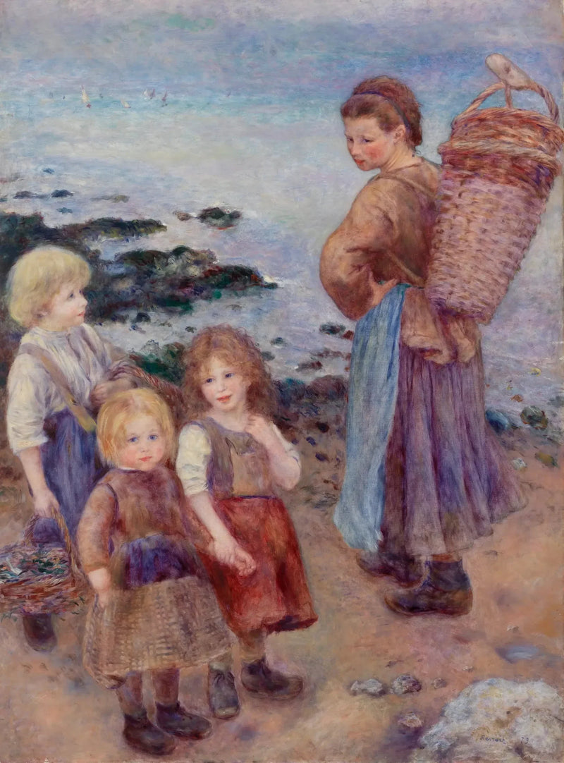 Musselplockerskor i Berneval - Pierre-Auguste Renoir