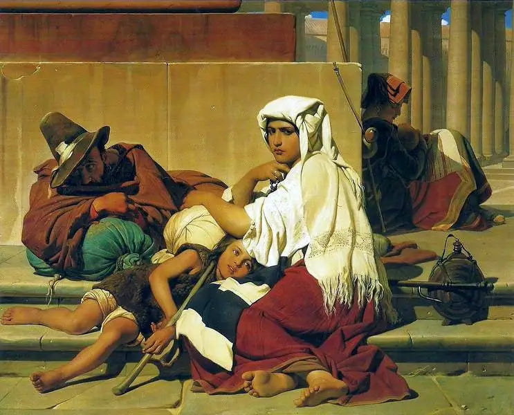 Pilgrimer i Rom - Paul Delaroche