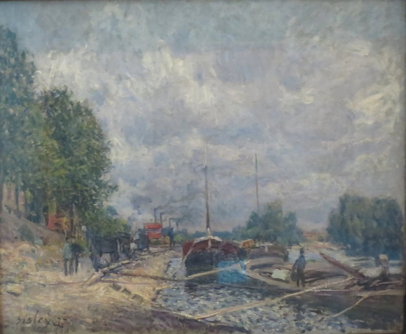 Båtarna i Billancourt - Alfred Sisley