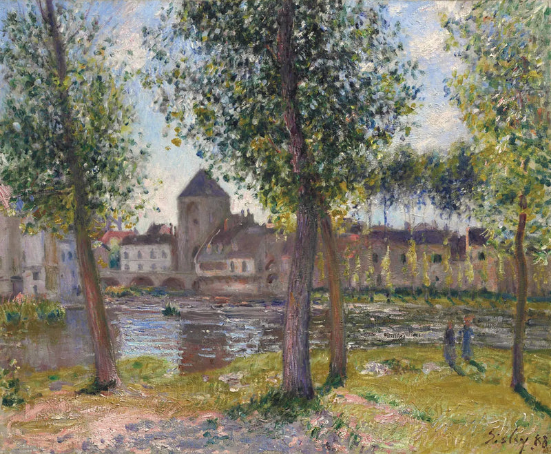 Björkar vid Moret-sur-Loing, augusti eftermiddag - Alfred Sisley