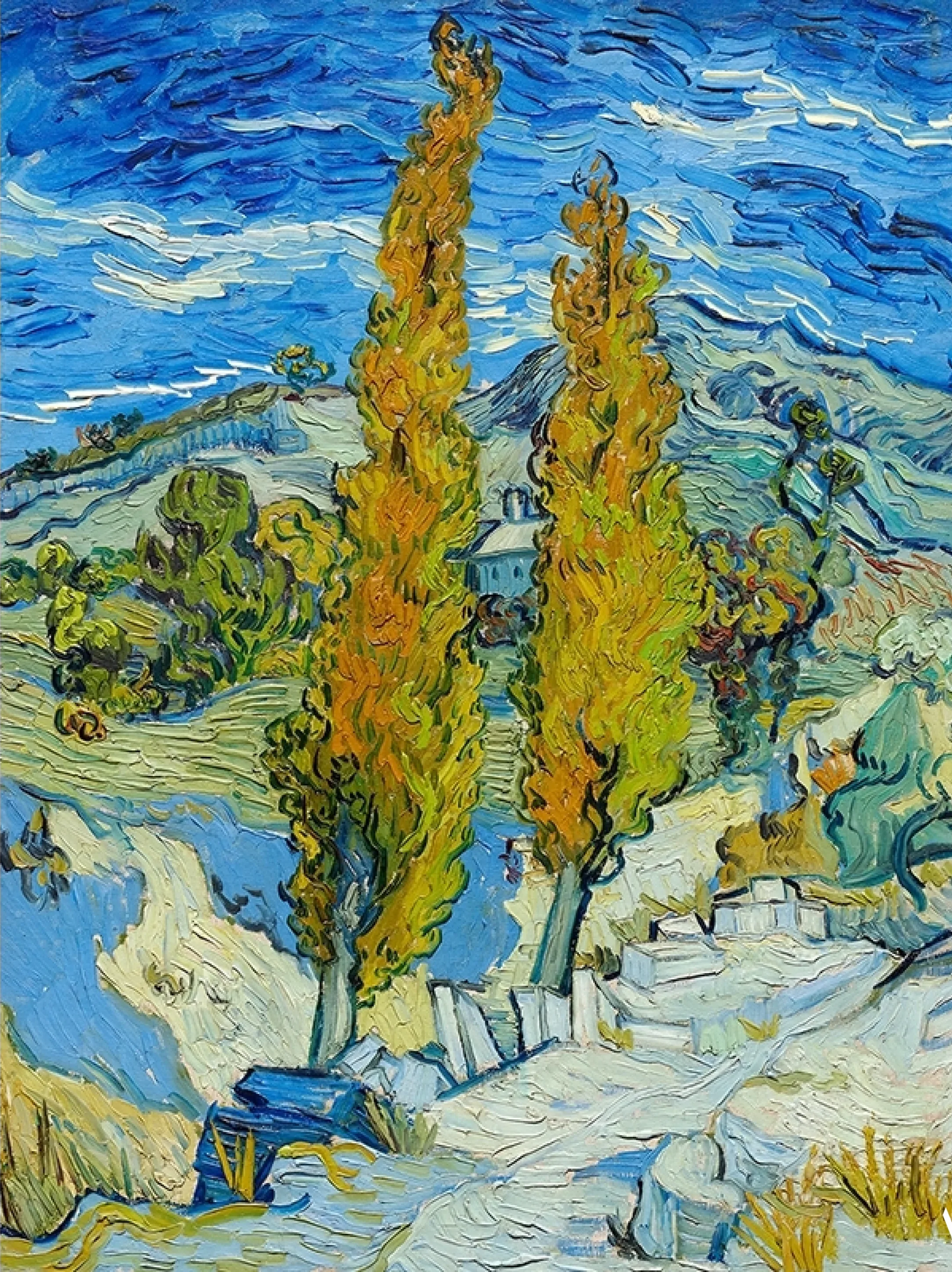 🌳 Popplarna i Saint-Rémy – Vincent van Gogh (1889)