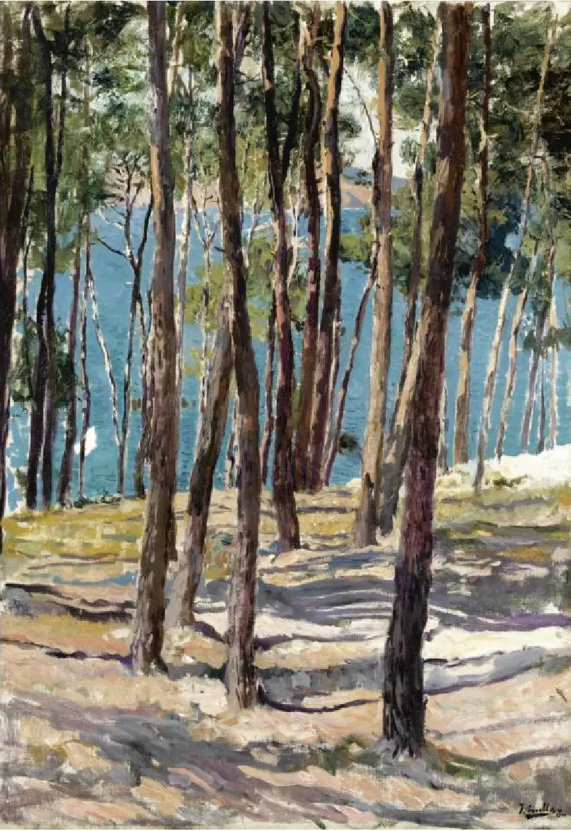 Reproduction du tableau « Les Pins, Galice - Joaquín Sorolla » par Alpha Reproduction en peinture à l’huile