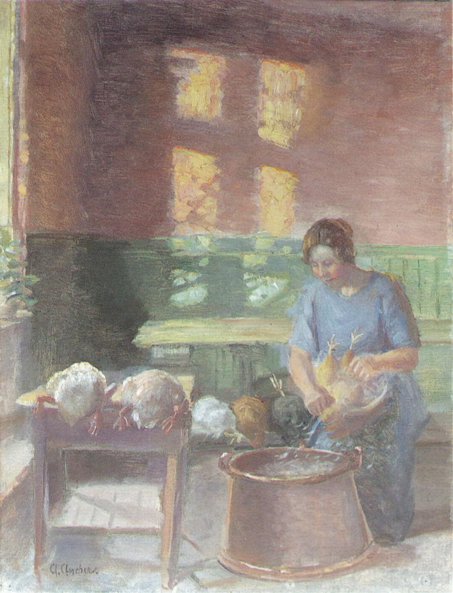 Hönorna är fjäderklädda - Anna Ancher