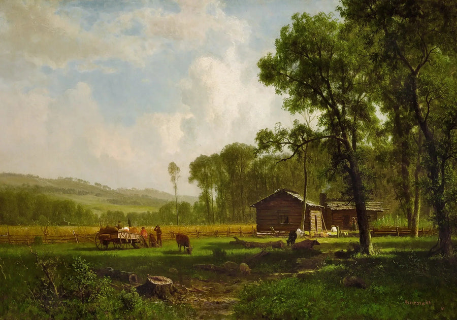 De första kolonisterna - Albert Bierstadt