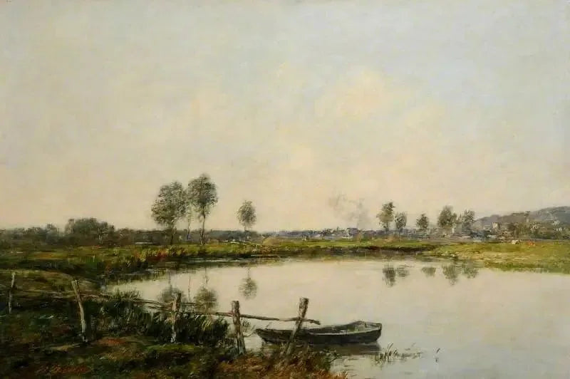 De våta ängarna i Deauville, Frankrike - Eugène Boudin