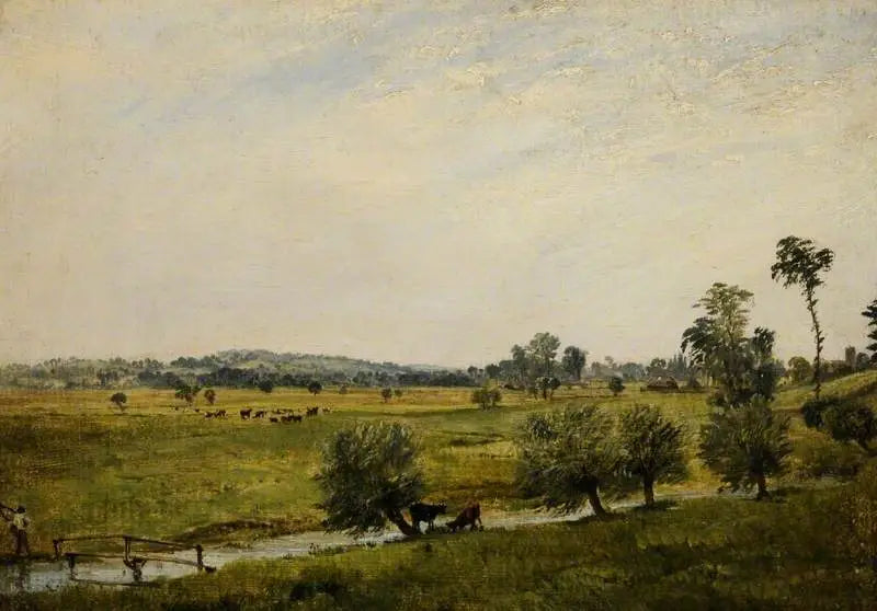 De fuktiga ängarna, Salisbury, Wiltshire - John Constable
