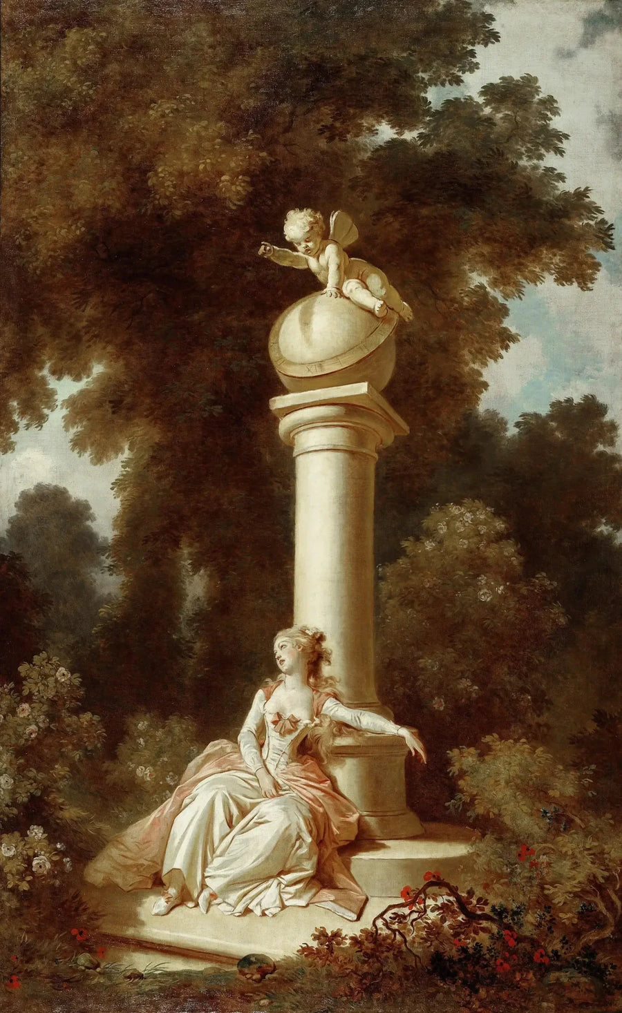 Kärlekens framsteg: Drömmande - Jean-Honoré Fragonard