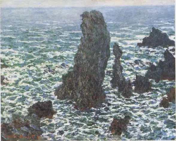 Pyramiderna i Port-Coton, Belle-Île-en-Mer - Claude Monet