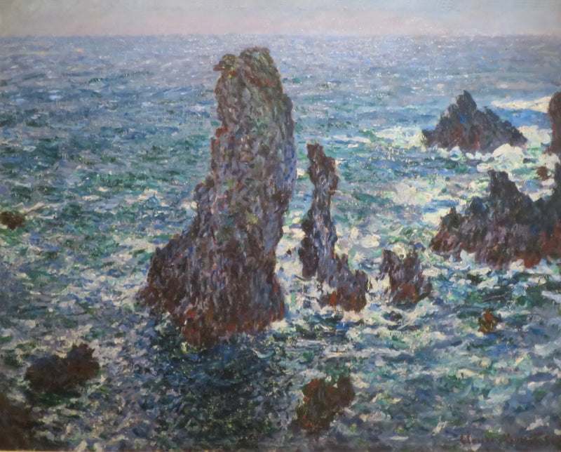 Pyramiderna i Port-Coton, vild hav - Claude Monet