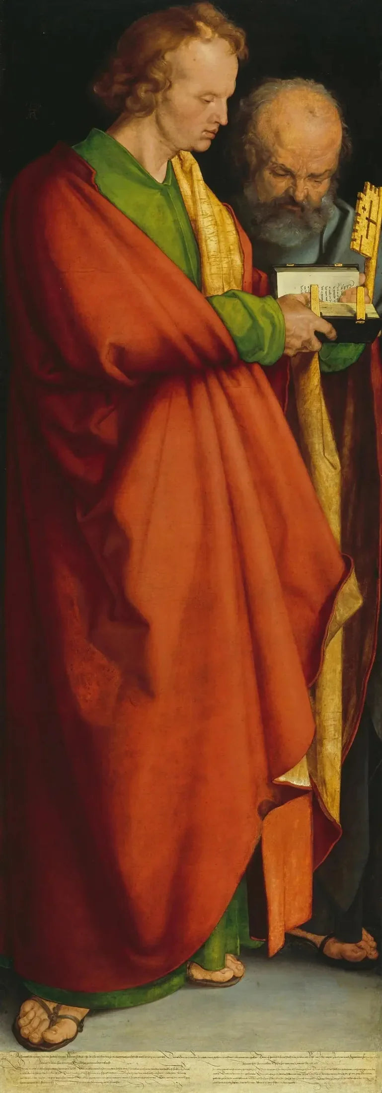 De fyra apostlarna: helgon Johannes och Petrus - Albrecht Dürer