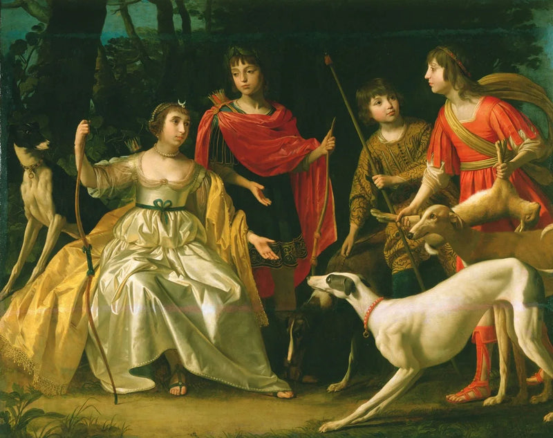 De fyra äldsta barnen till kungen och drottningen av Böhmen - Gerrit van Honthorst