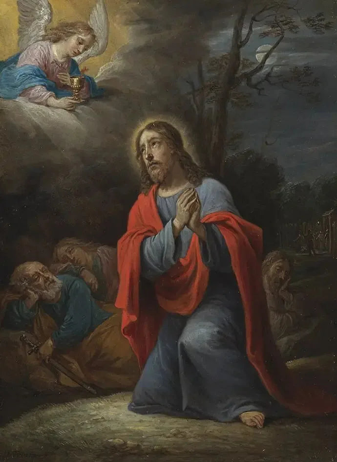 De femton mysterier av rosenkransen: Agony i trädgården - David Teniers den yngre