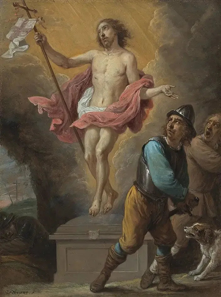 De femton mysterierna av rosenkransen: Kristi uppståndelse - David Teniers den yngre