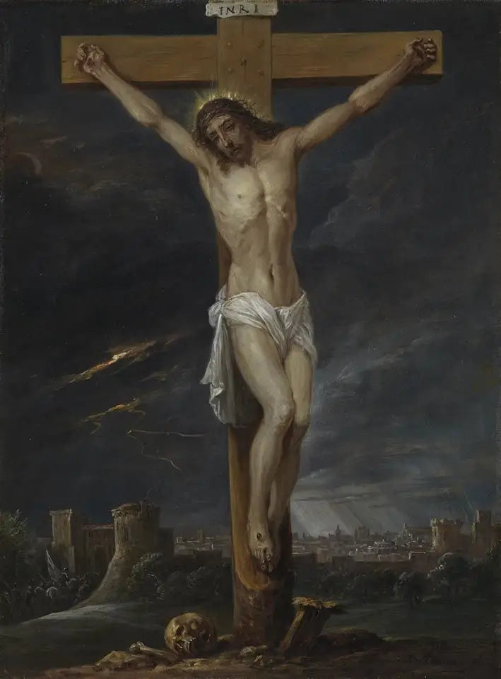 De femton hemligheterna av rosenkransen: Kristus på korset - David Teniers den yngre