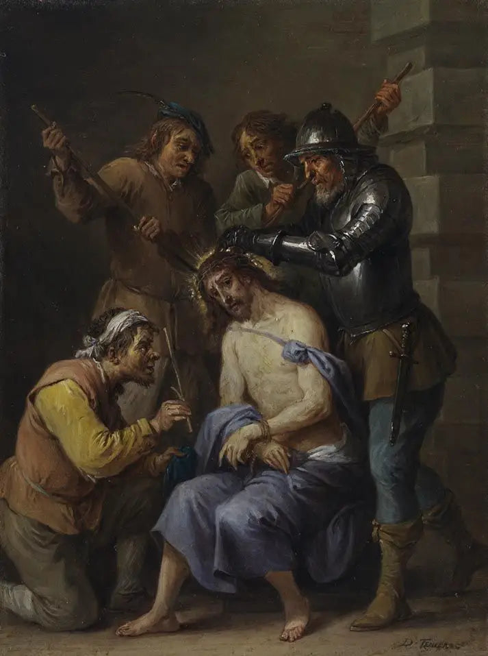 De femton mysterier av rosenkransen: Kristi törnekrona - David Teniers den yngre