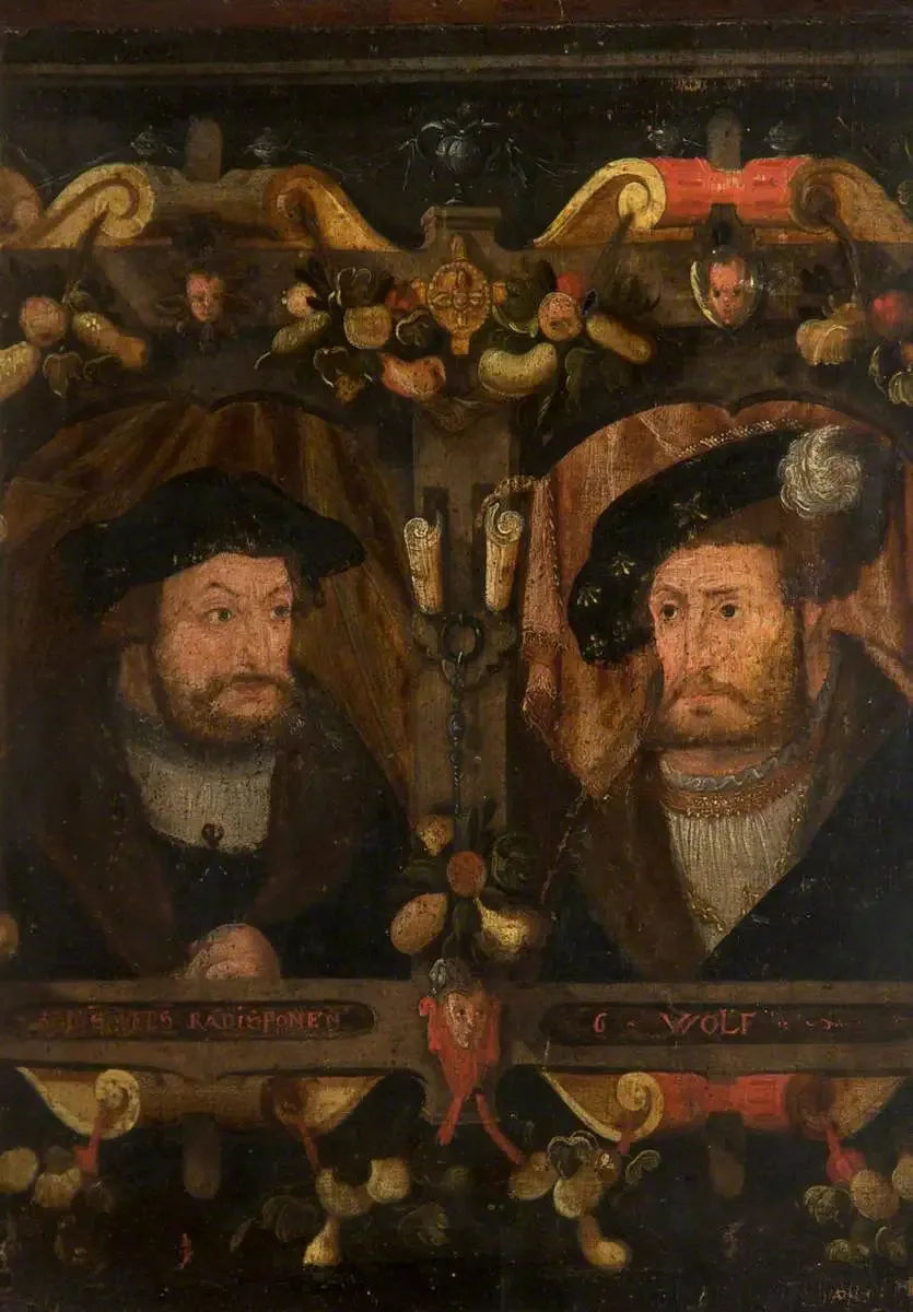 Radisponen och G. Wolf (Frédéric "den vise", 1463-1525, och Jean I, "den konstante", 1468-1532) - Lucas Cranach den äldre
