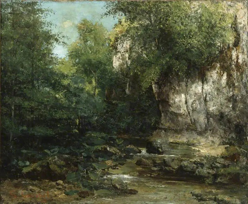 Strandlinjerna vid en bäck - Gustave Courbet