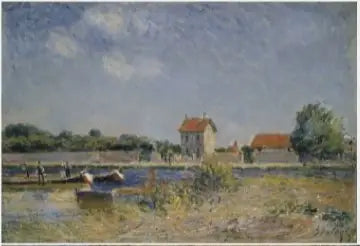 Kanalkusterna vid Loing i Saint-Mammès - Alfred Sisley