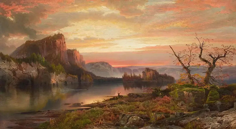Stränderna vid Lake Superior - Thomas Moran