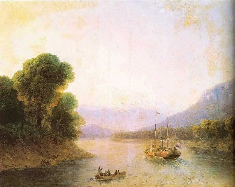 Flodälvar i Georgien - Ivan Aivazovskij