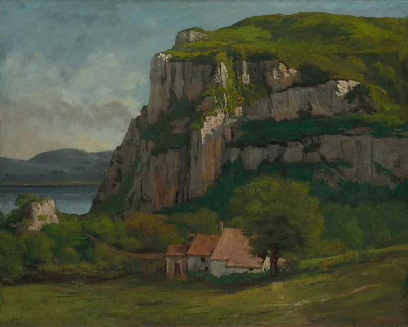 Höga klipporna vid Hautepierre - Gustave Courbet