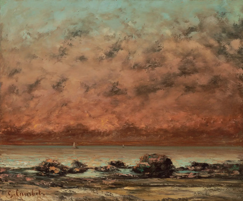 De Svarta Klipporna i Trouville - Gustave Courbet