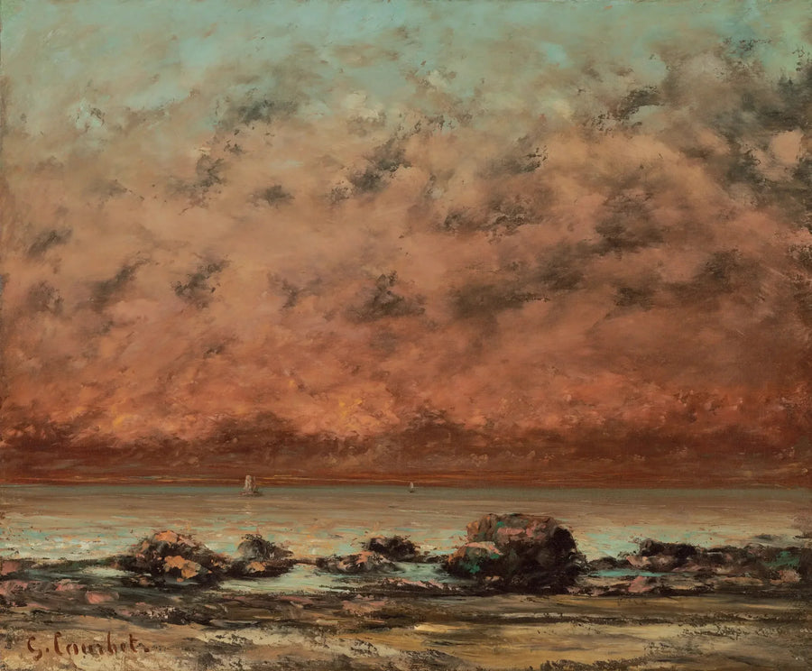 De Svarta Klipporna i Trouville - Gustave Courbet