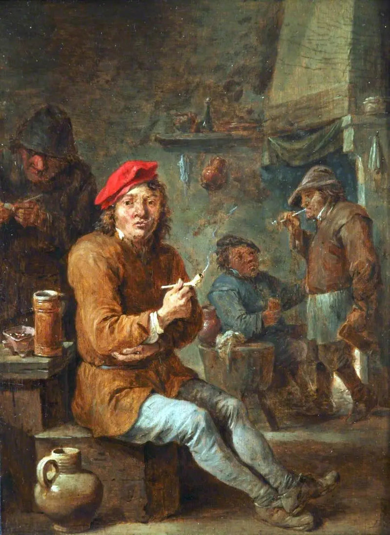 Fula personer röker - David Teniers den yngre