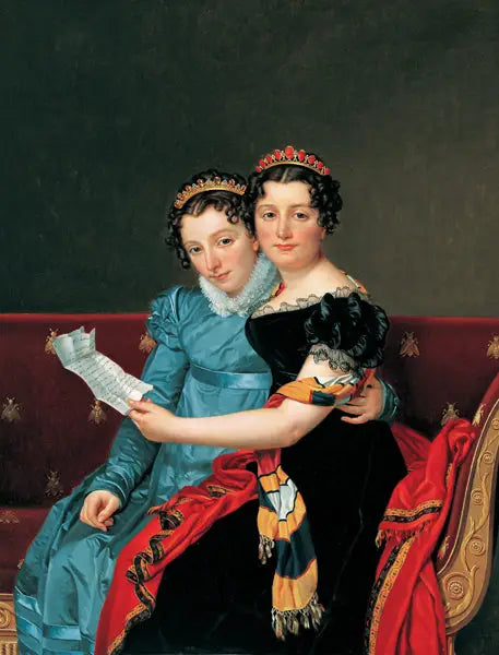 Systrarna Zénaïde och Charlotte Bonaparte - Jacques-Louis David
