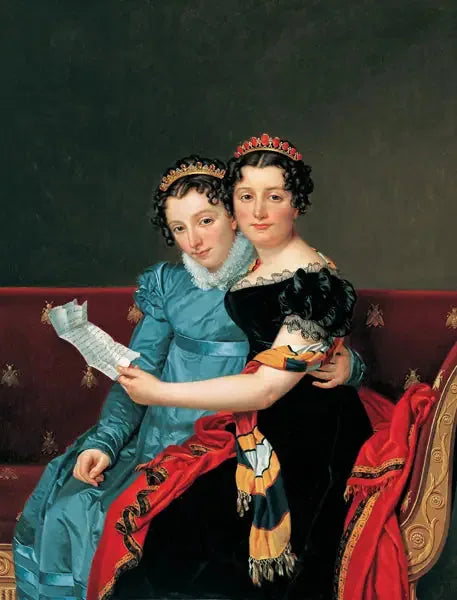 Systrarna Zénaïde och Charlotte Bonaparte - Jacques-Louis David
