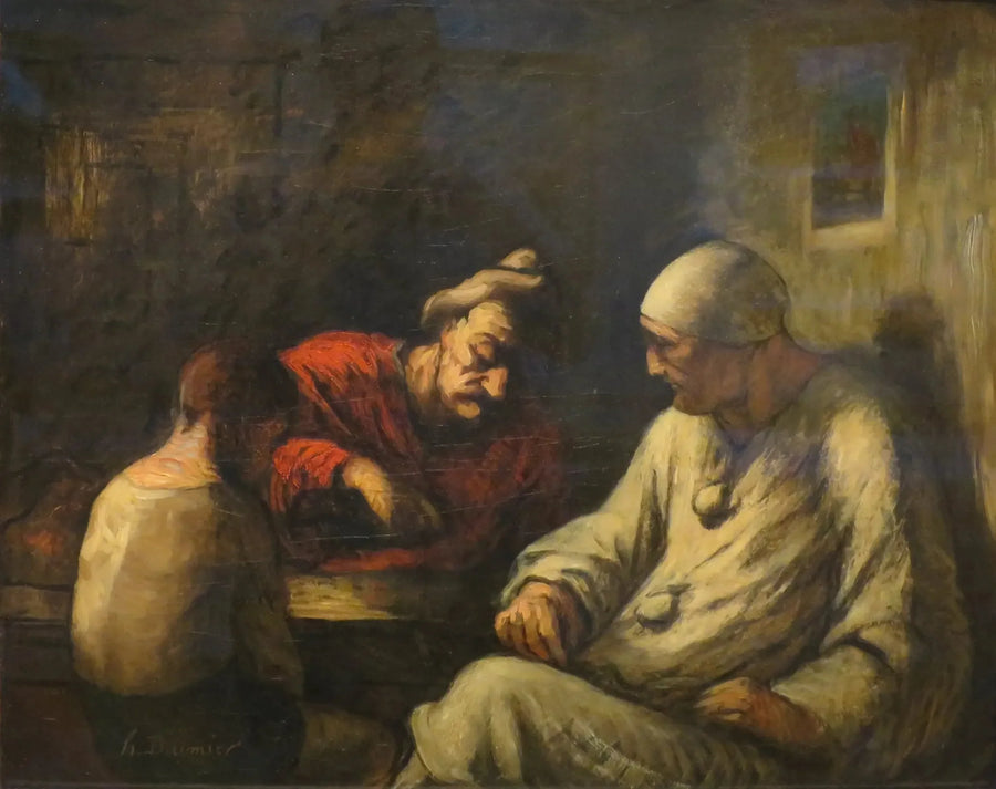 Saltimbanser i vila - Honoré Daumier