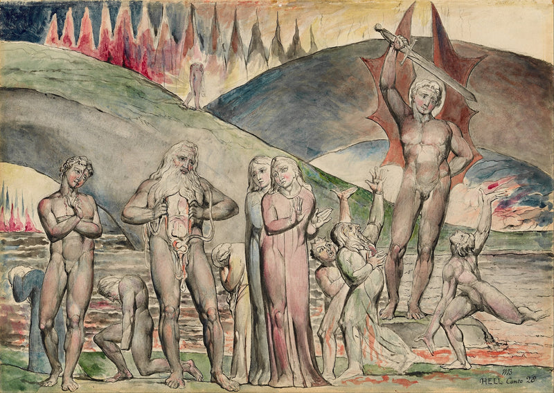 Schismatikerna och splittrarna - Mahomet - William Blake